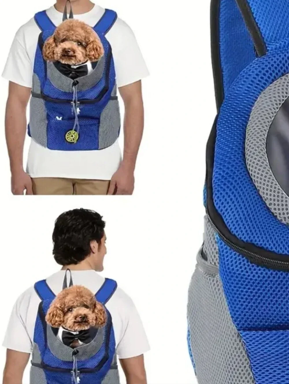 BuddyRider  Blue Gray Pet Backpack Carrier
